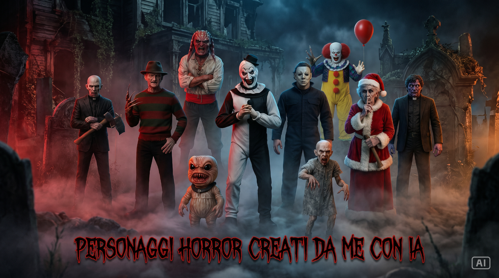 PERSONAGGI HORROR CREATI DA ME CON IA